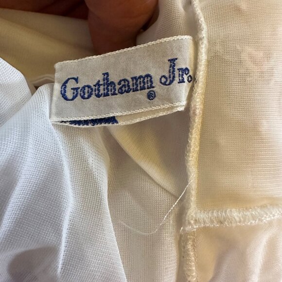 Gotham Jr. Vintage Nylon Sleep Gown White Florals Lace sz 7 - Picture 7 of 10